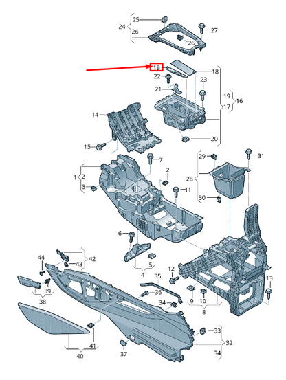 new audi e-tron gen stowage compartment insert 4ke863135 original