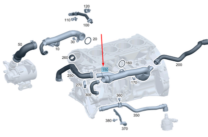 NEW MERCEDES-BENZ CLS C257 COOLANT LINE A2642008600 ORIGINAL