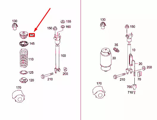 NEW MERCEDES-BENZ ML W164 REAR SUSPENSION SPRING SHIM A1643200056 ORIGINAL