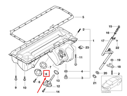 NEW BMW 3 E46 ENGINE OIL PAN CENTER COVER 11137834885 7834885 ORIGINAL