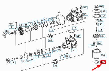 NEW MERCEDES-BENZ SL R129 POWER STEERING RESERVOIR GASKET A1294660180 ORIGINAL