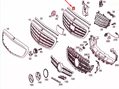 NEW MERCEDES-BENZ E W213 FRONT RADIATOR GRILLE UPPER SEAL A2136280900 ORIGINAL