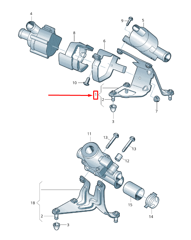 new audi a6 avant c7 additional coolant pump bracket 4g0820195e original
