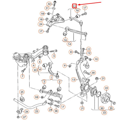 NEW AUDI A6 C6 FRONT LEFT UPPER REAR CONTROL ARM GUIDE 4E0407509F ORIGINAL