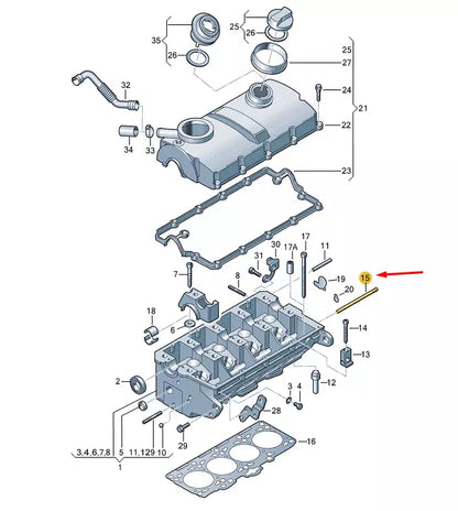 NEW SKODA FABIA MK2 EMULSION TUBE 038130085 ORIGINAL