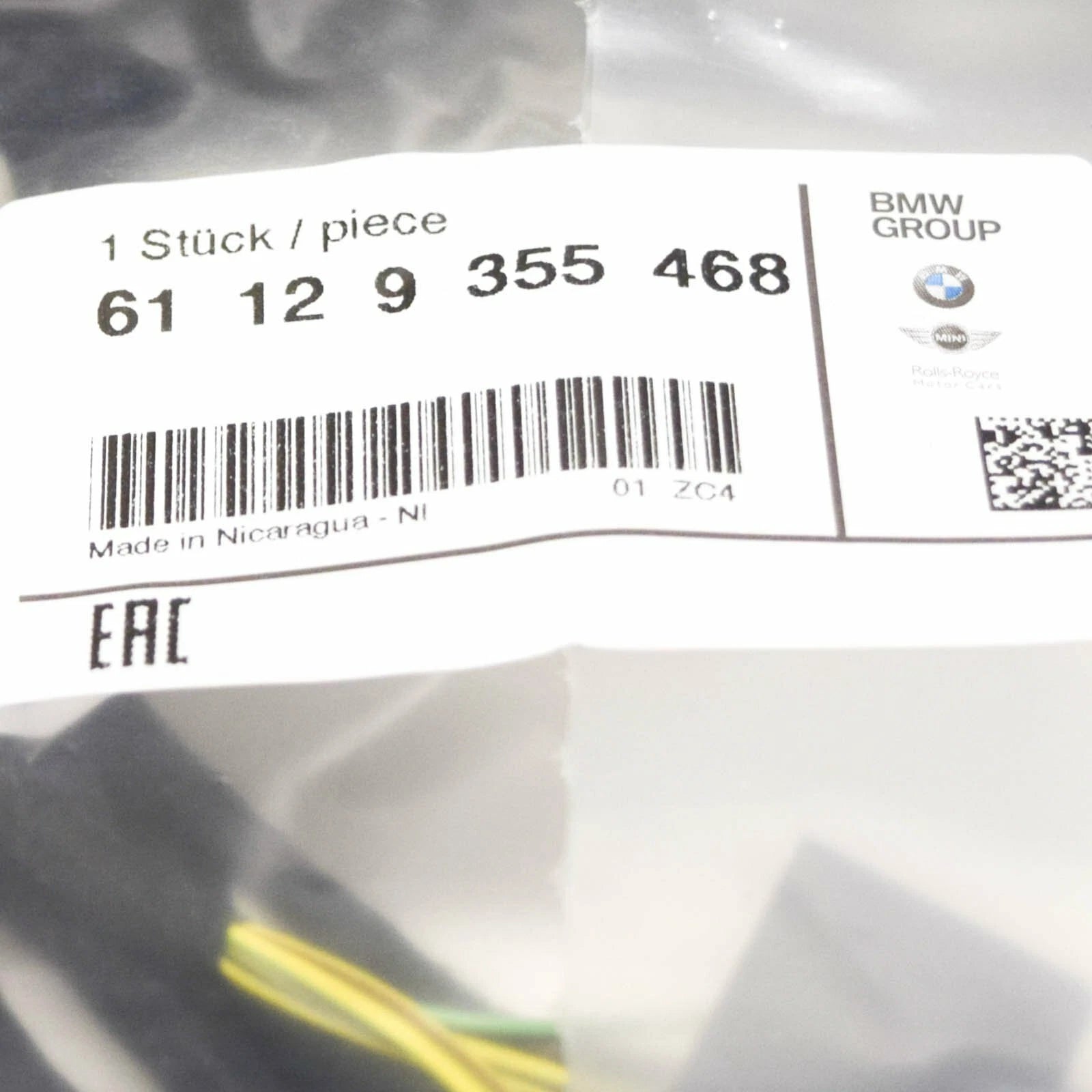 NEW BMW X5 F15 F85 FRONT PDC WIRING HARNESS LOOM 61129355468 ORIGINAL