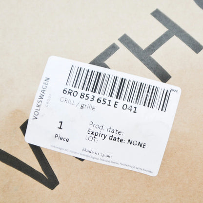 NEW VOLKSWAGEN POLO 6R FRONT BUMPER RADIATOR GRILLE 6R0853651E041 ORIGINAL