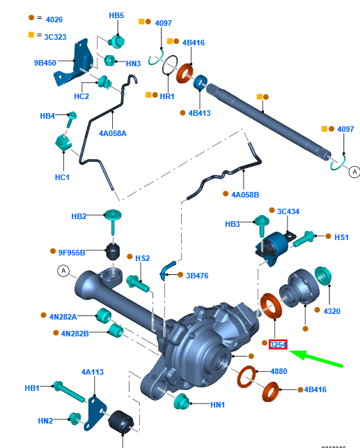 new ford ranger t6 mk1 front axle case oil seal ab39-3n267-aa 1726012 original