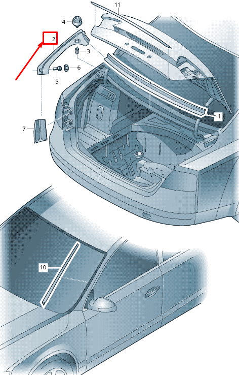 new audi a8 4h rear left weather strip cover 4h6853267 original