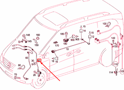 NEW MERCEDES-BENZ VITO W639 FRONT BRAKE PAD WARNING HARNESS A6394400235 ORIGINAL
