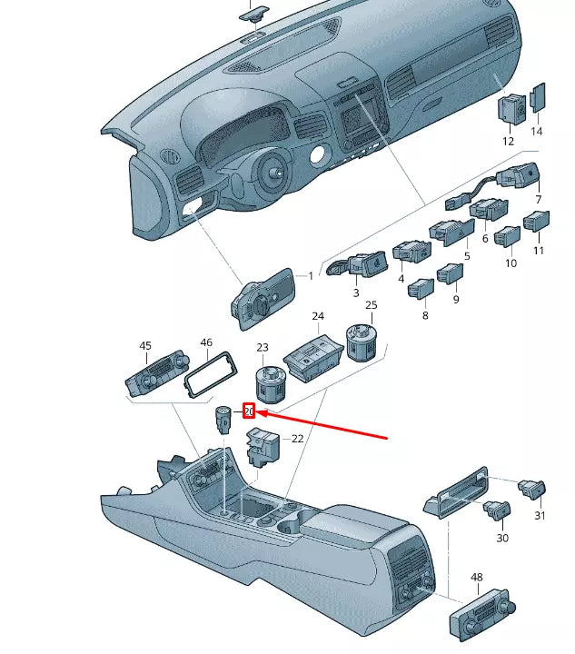NEW VW TOUAREG 7P MK2 START/STOP SWITCH RHD 7P2905217B3Q7 ORIGINAL