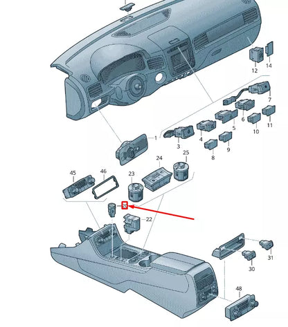 NEW VW TOUAREG 7P MK2 START/STOP SWITCH RHD 7P2905217B3Q7 ORIGINAL