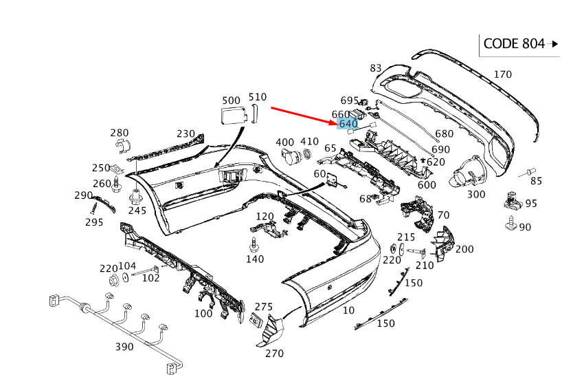 new mb e w212 rear bumper switch module wiring harness a2124405355 original