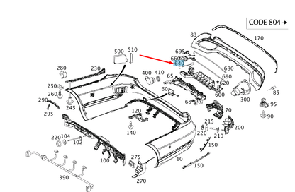 new mb e w212 rear bumper switch module wiring harness a2124405355 original
