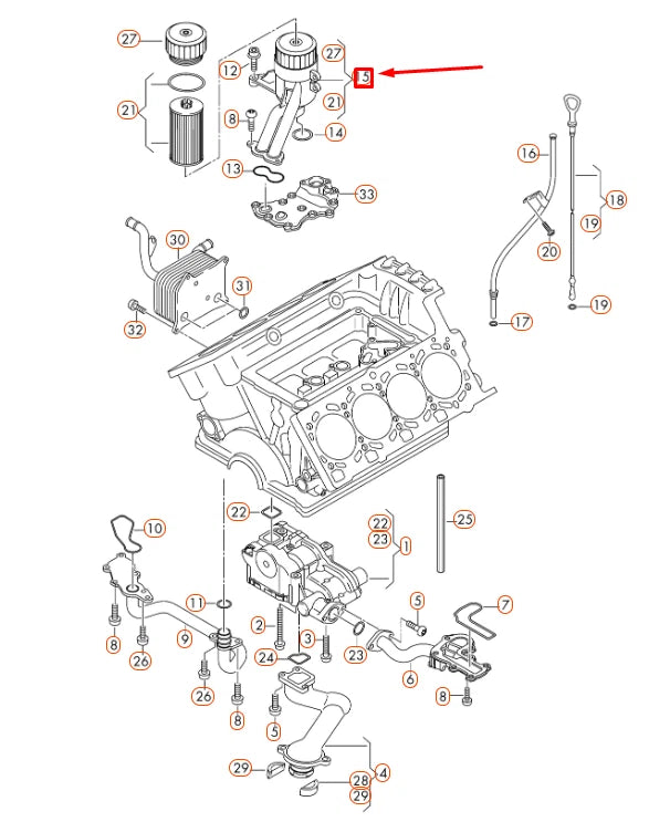 NEW AUDI A6 C6 OIL FILTER BRACKET 079115401AA ORIGINAL