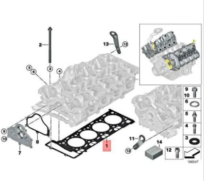 NEW BMW 5 GT F07 ENGINE CYLINDER HEAD COVER GASKET 11127567765 ORIGINAL