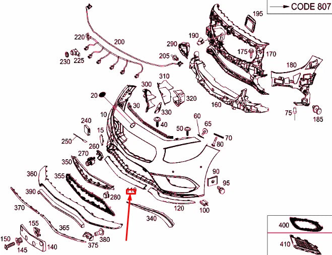 NEW MERCEDES-BENZ S COUPE C217 FRONT BUMPER CENTER TRIM A2178850821 ORIGINAL