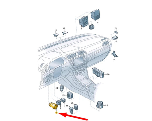 NEW VOLKSWAGEN TIGUAN AD MK2 HEADLIGHT MULTI SWITCH 3CN941431AWZU