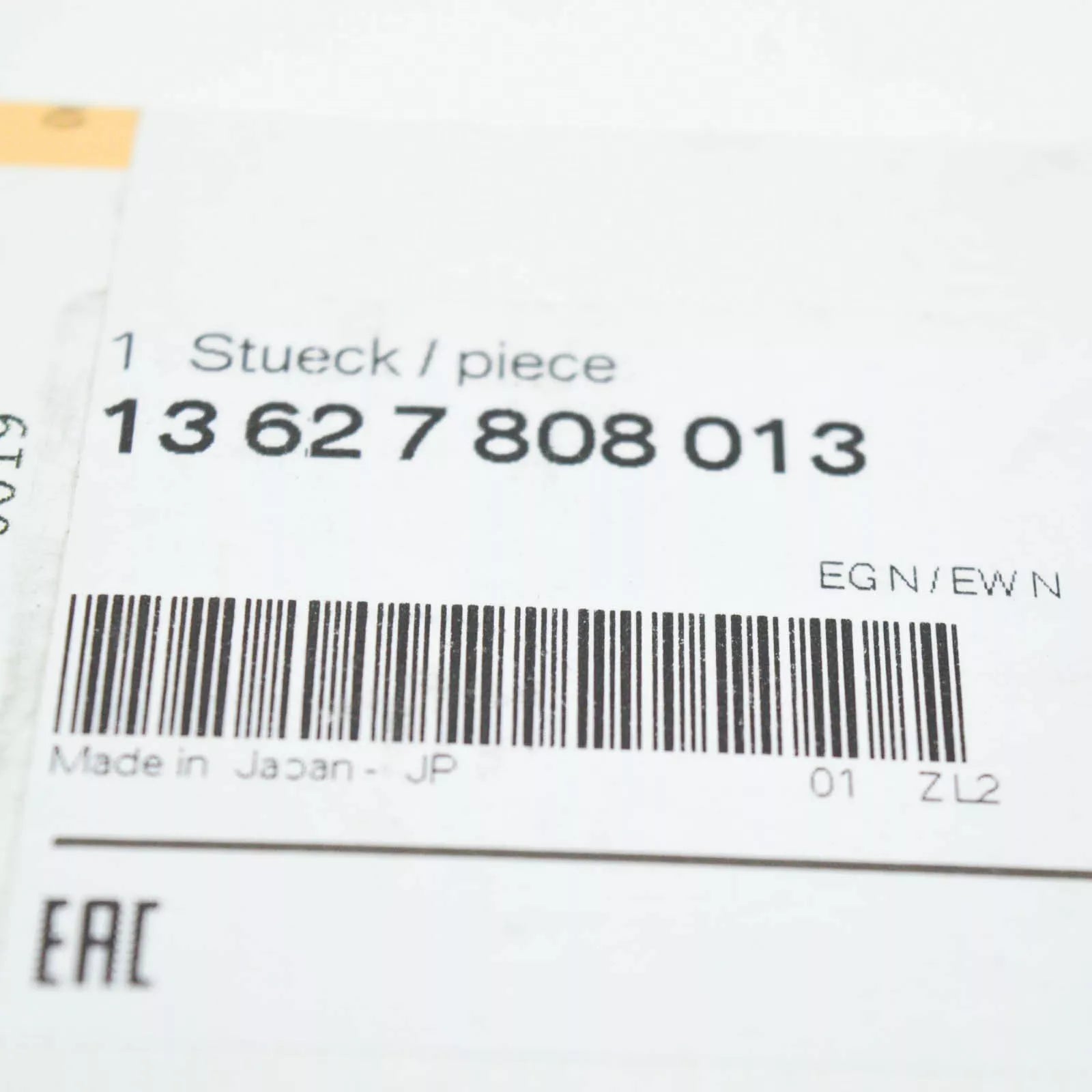 NEW BMW 1 E81 EXHAUST PRESSURE SENSOR 13627808013 7808013 ORIGINAL