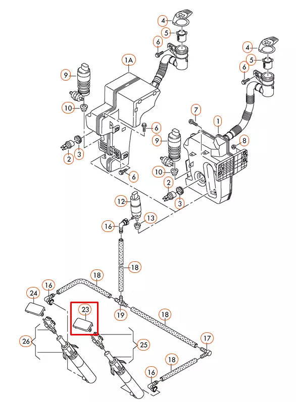 NEW VOLKSWAGEN TOURAN 1T LEFT HEADLIGHT WASHER COVER 1T0955109BGRU