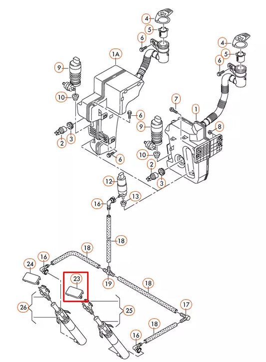 NEW VOLKSWAGEN TOURAN 1T LEFT HEADLIGHT WASHER COVER 1T0955109BGRU