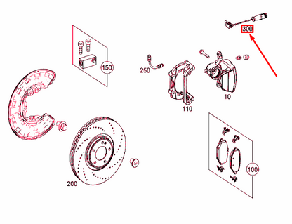 NEW MERCEDES-BENZ G W463 REAR WHEEL BRAKE WEAR SENSOR A4639058400 ORIGINAL