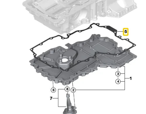 NEW BMW X5 E70 ENGINE OIL PAN LOWER STEEL GASKET 11137566808 ORIGINAL