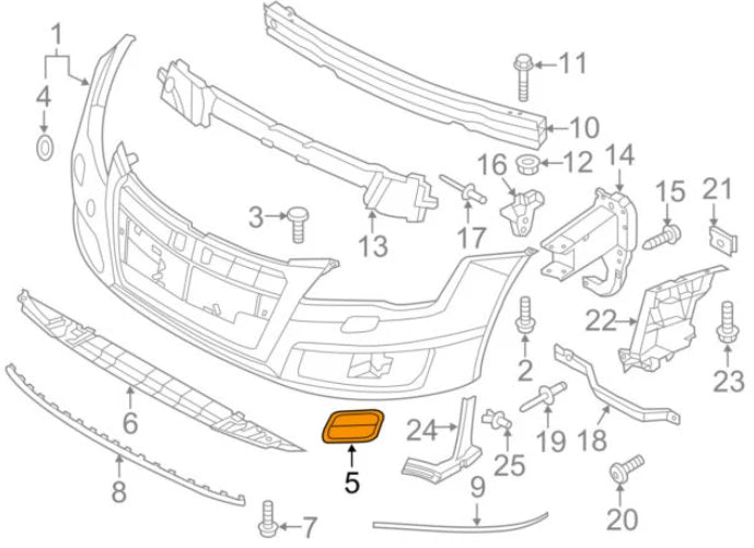 NEW AUDI A7 4G RIGHT HEADLIGHT WASHER COVER 4G8955276GRU 4G8955276 GRU