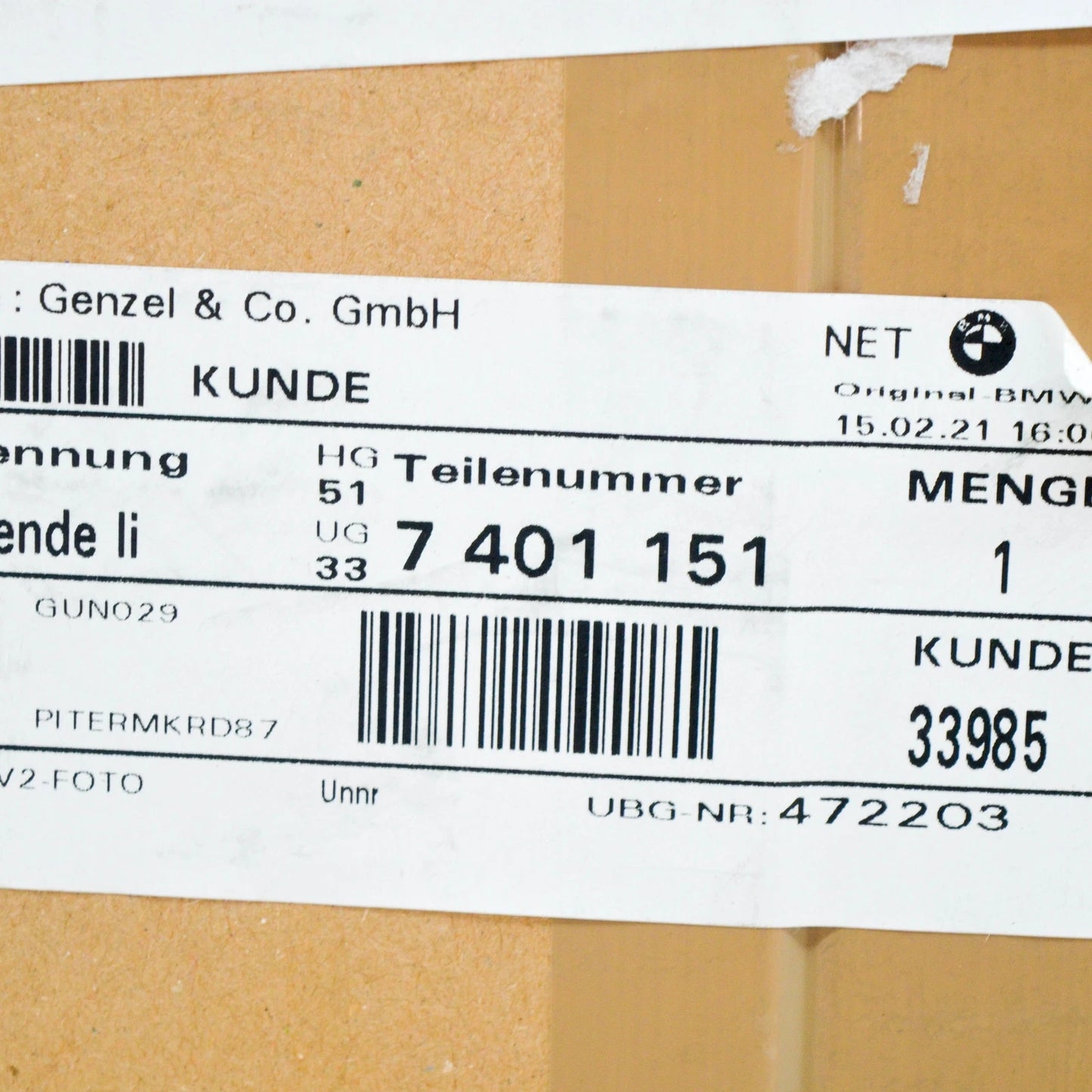 NEW BMW 4 F36 FRONT LEFT DOOR SPEAKER TWEETER COVER HARMAN 51337401151 ORIGINAL