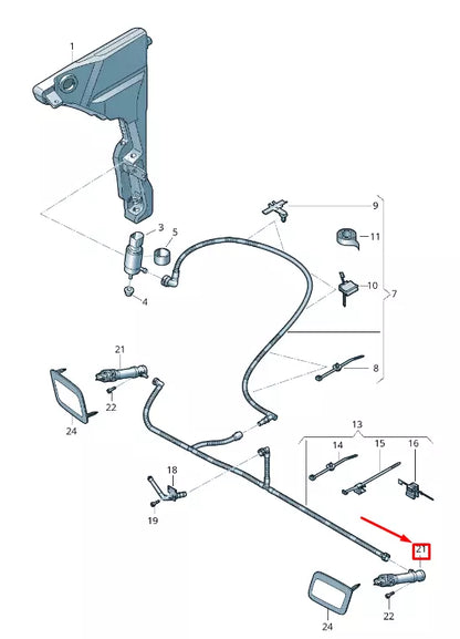 NEW AUDI A8 4N LEFT SIDE HEADLAMP WASHER 4N0955101B