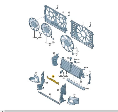 NEW AUDI Q7 4M UPPER RADIATOR FAN AIR GUIDE 4M0121285BH