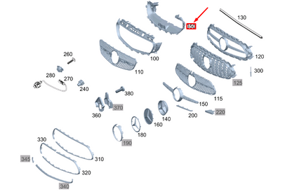 new mercedes-benz e c238 radiator air duct segment a2388853801 original