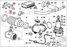 new bmw e38 e39 air mass meter trunk intake tube hose 1432410 13711432410