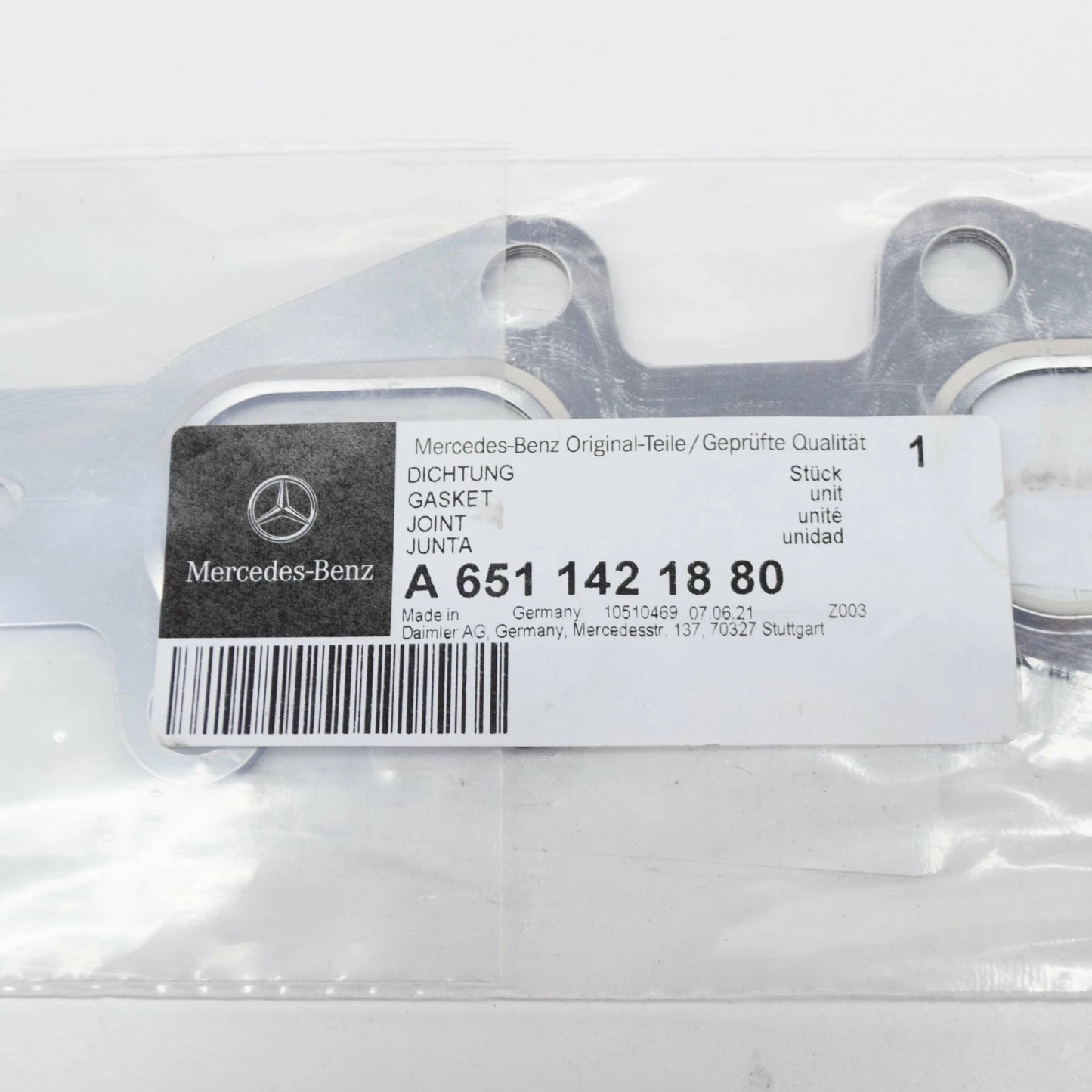 NEW MERCEDES-BENZ E W212 EXHAUST MANIFOLD GASKET A6511421880 ORIGINAL