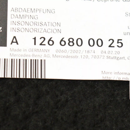 NEW MERCEDES-BENZ S W126 ENGINE HOOD INSULATION A1266800025