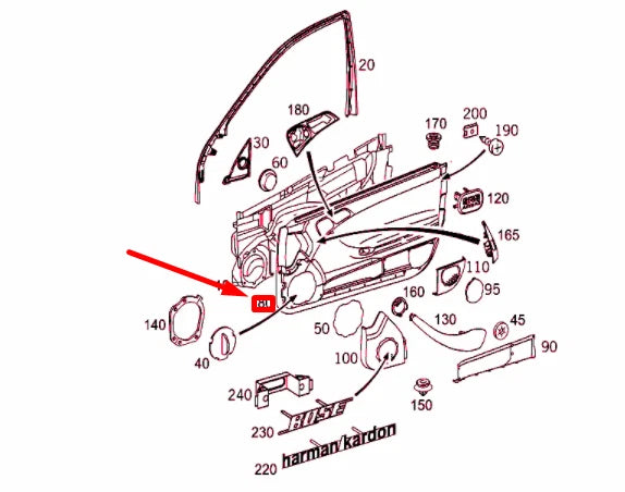 NEW MERCEDES-BENZ C COUPE CL203 FRONT RIGHT DOOR PANEL A20372016629D88 ORIGINAL