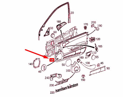 NEW MERCEDES-BENZ C COUPE CL203 FRONT RIGHT DOOR PANEL A20372016629D88 ORIGINAL