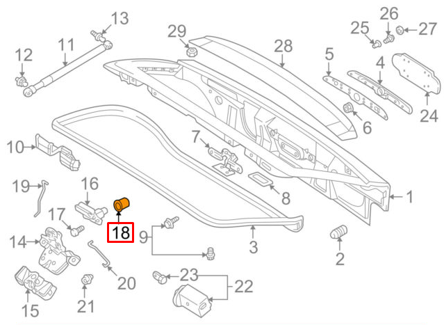 new bmw z3 e36 exterior trunk lid lock adapter 51242491030 2002 original