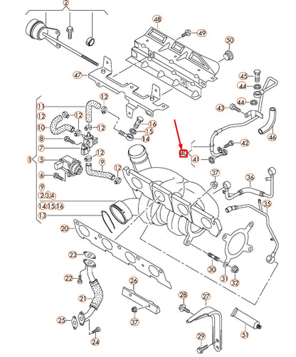 NEW AUDI Q3 8U TURBOCHARGER FEED OIL PIPE 06J145778H ORIGINAL
