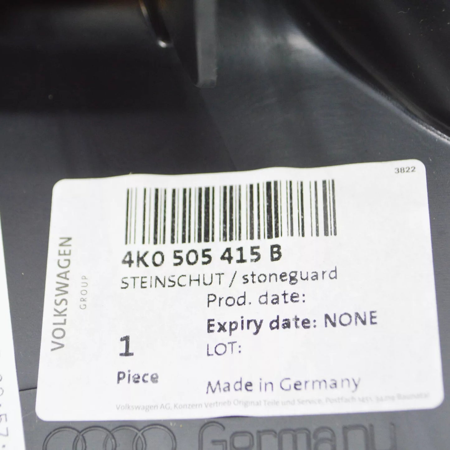 NEW AUDI A6 C8 REAR LEFT STONE CHIP GUARD 4K0505415B ORIGINAL