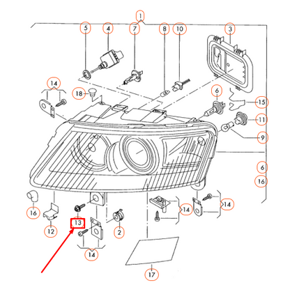 new audi a6 c6 headlight hexagon socket head bolt wht000372 original