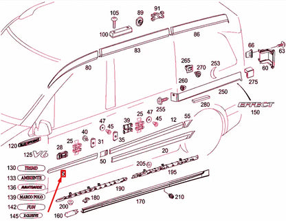 NEW MERCEDES-BENZ VITO W639 FRONT LEFT DOOR STRIP A63969002629999 ORIGINAL