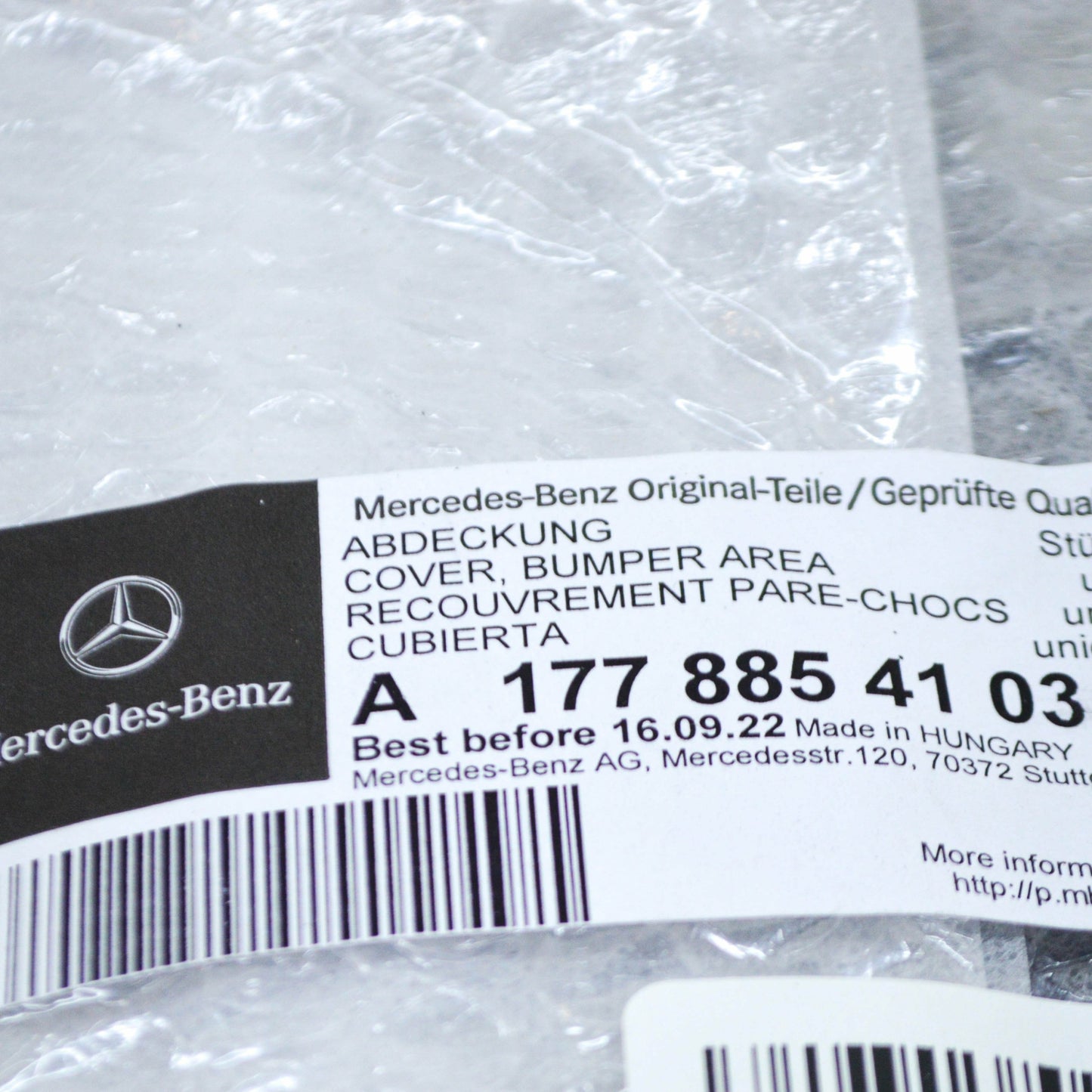 NEW MERCEDES-BENZ A W177 FRONT BUMPER LEFT OUTER COVER AREA A1778854103 ORIGINAL