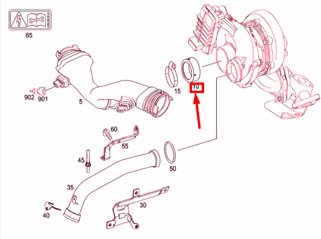 NEW MB GL X164 COMPRESSOR INDUCTION LINE SEALING RING A0179974045 ORIGINAL