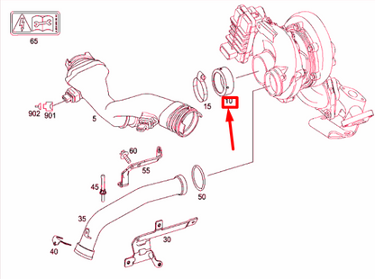 NEW MB GL X164 COMPRESSOR INDUCTION LINE SEALING RING A0179974045 ORIGINAL