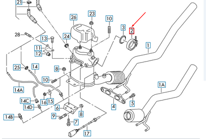 NEW AUDI A3 8P EXHAUST CLAMP 1K0253725B ORIGINAL