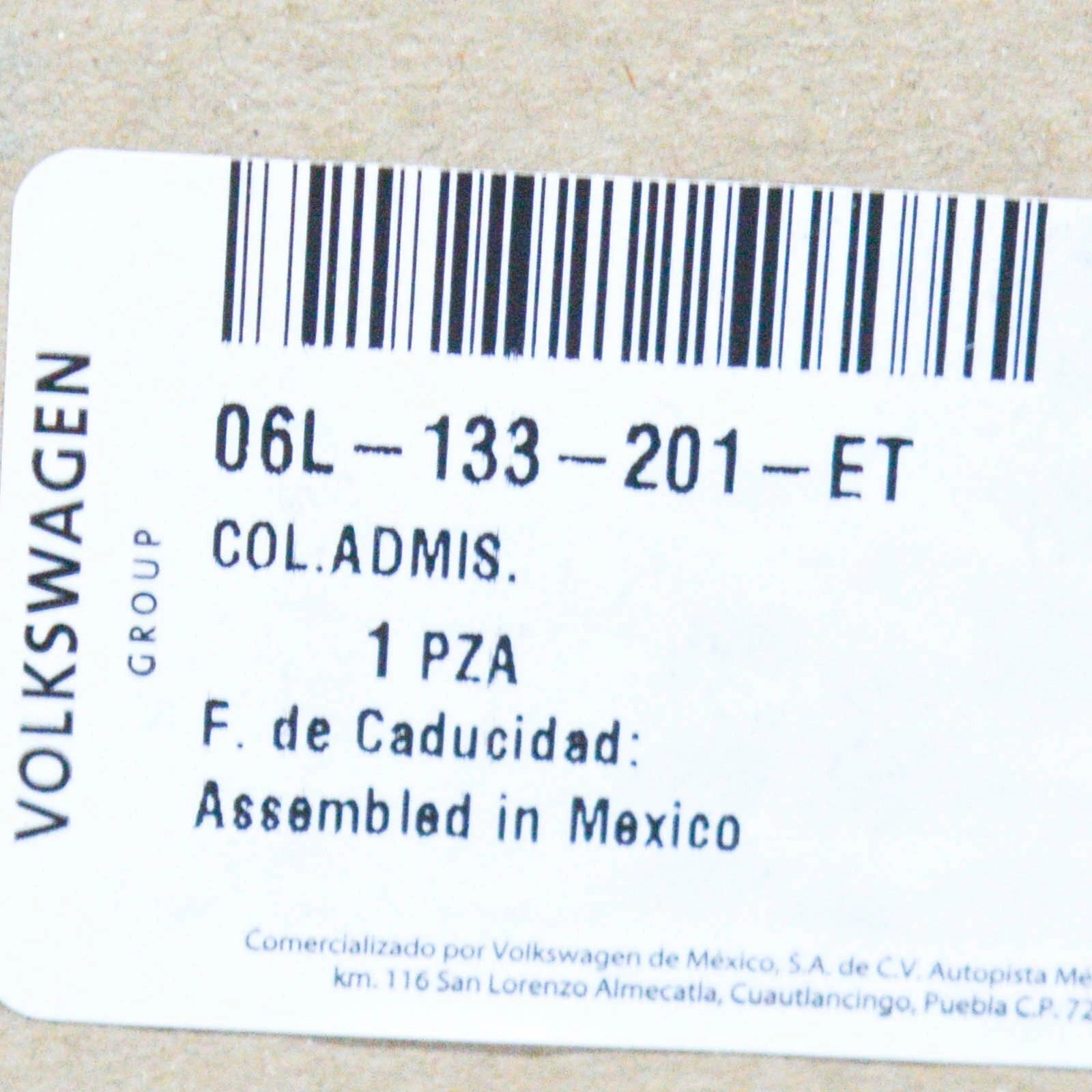 NEW VW BEETLE A5 ENGINE INTAKE MANIFOLD 06L133201ET ORIGINAL