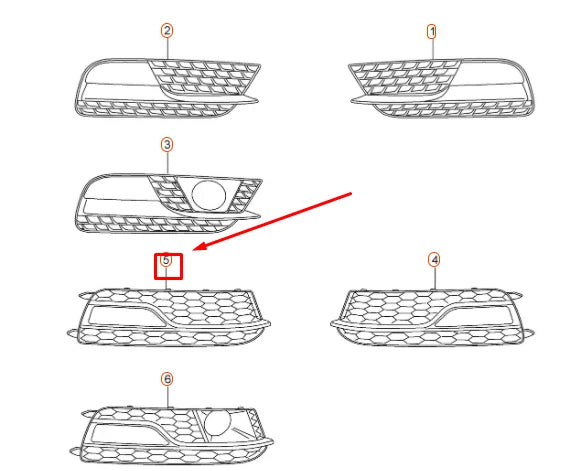 NEW AUDI A5 8T FRONT BUMPER RIGHT AIR GUIDE GRILLE 8T0807682M01C ORIGINAL