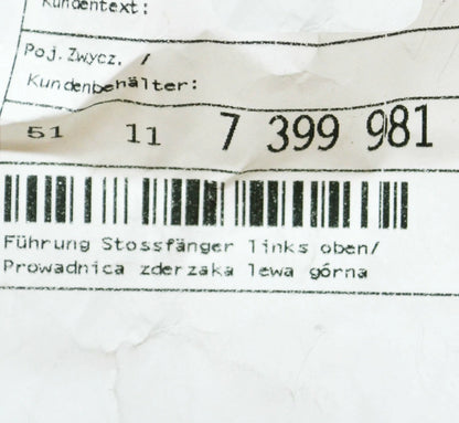 NEW BMW X3 G01 FRONT LEFT BUMPER BRACKET UPPER 51117399981 ORIGINAL