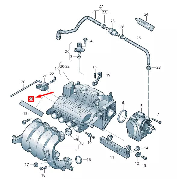 NEW VW CADDY 2K MK3 INTAKE MANIFOLD MANUFACTURER'S BADGE 06A103932P